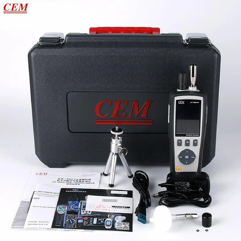 CEM DT-9880 DT-9881 DT-9880M DT-9881M DT-9883M Air Quality Detector Particle Count PM2.5 Dust Particle Counter Particle Detector CEM DT-9880 DT-9881 DT-9880M DT-9881M DT-9883M Air Quality Detector Particle Count PM2.5 Dust Particle Counter Particle Detector